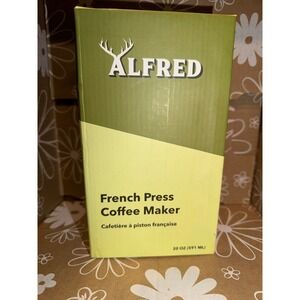 Alfred French Press Coffee Maker 20 oz 591 ml Cafetiere Manual Brewer NEW